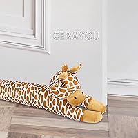 Vista 10 de Tope de Corrientes de Aire Resistente de 36 Pulgadas para Debajo de la Puerta, Forma de Animales Lindos Protector de Corrientes de Aire para Puerta