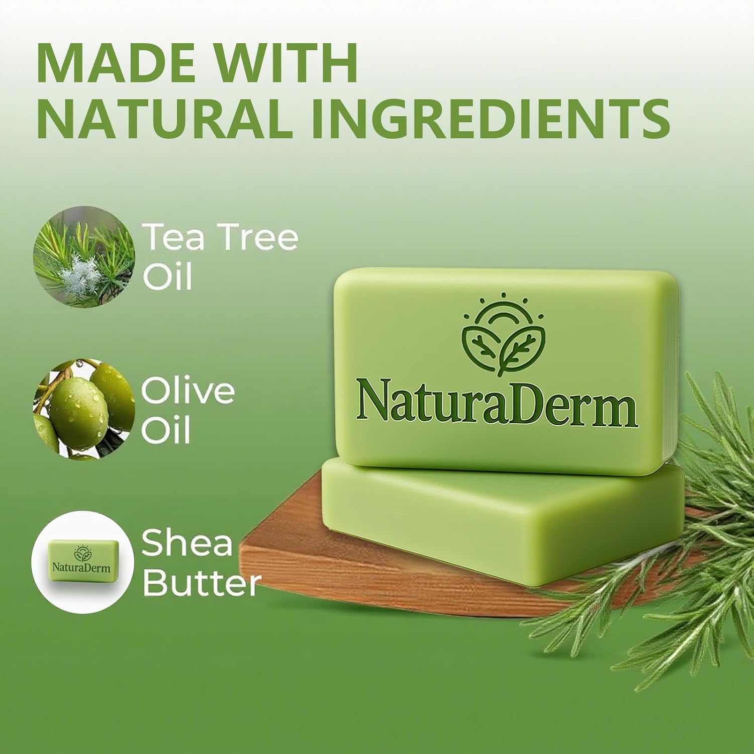 Tea Tree Oil Facial Soap | Oil control and refreshing, suitable for sensitive skin | Relieve skin problems (2pcs)