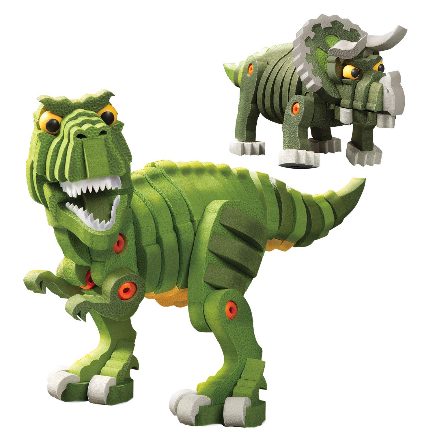 やわらかパズルブロック ブロッコ ダイナソーシリーズ ティラノ&トリケラ