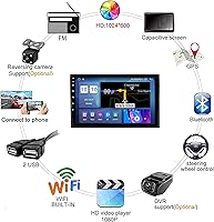 Vista 3 de Android Auto Double Din Android 11 Car StereoCarplay RDS AM Car Radio 9 Touch Screen for Skoda Fabia 2015 2016 2017 2018 2019 GPS Navigation Android