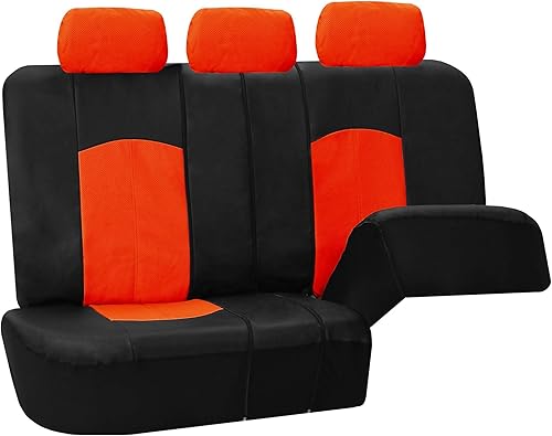 Miniatura 5 de FH Group Juego de tres filas de cuero sintético perforado para asiento de automóvil, compatible con bolsa de aire y listo para dividir, ajuste