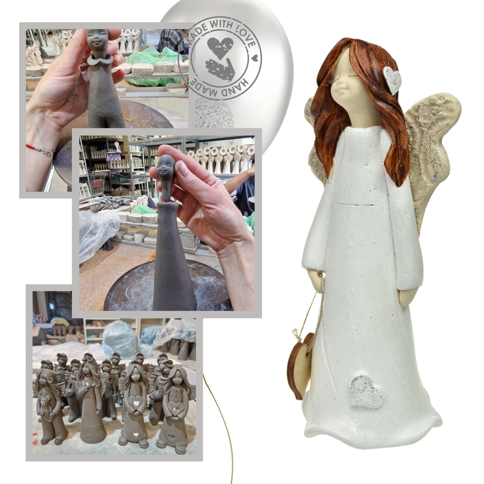 Handgefertigte Engel Figur Mit Naturholzbox Geschenkidee Für Anlässe
