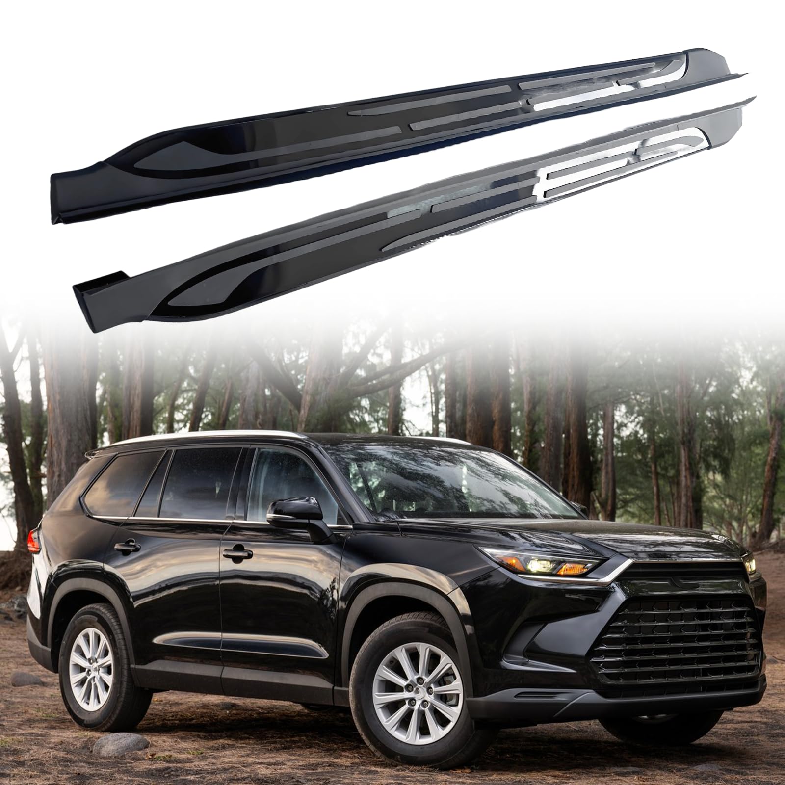 Fits for Toyota Grand Highlander 2024 2025 Running Boards Side Steps Pedals Nerf Bars
