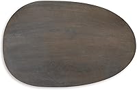 Vista 8 de Signature Design by Ashley Mesa decorativa industrial Cormmet con base de metal, marrón oscuro y negro