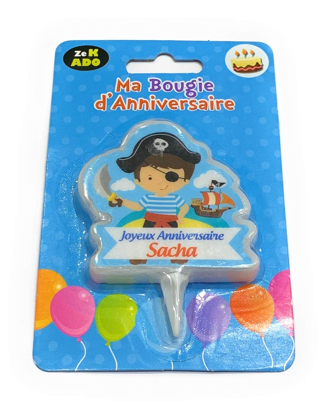 udc Total Création Sacha Birthday Candle Approximately 8 cm