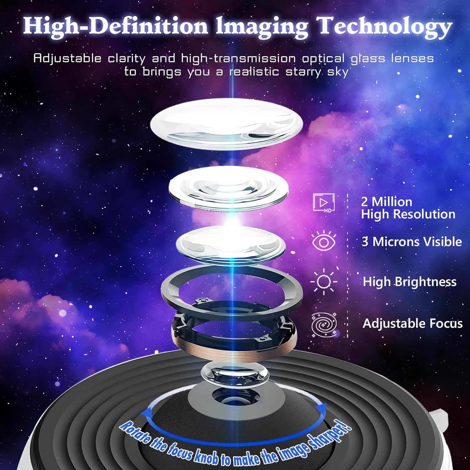 Galaxy Projector, 13 in 1 Planetarium Star Projector Realistic Starry Sky Night Light with Solar System Constellation Moon for Kids Adults Bedroom Ceiling Home Theater Living Room Decor