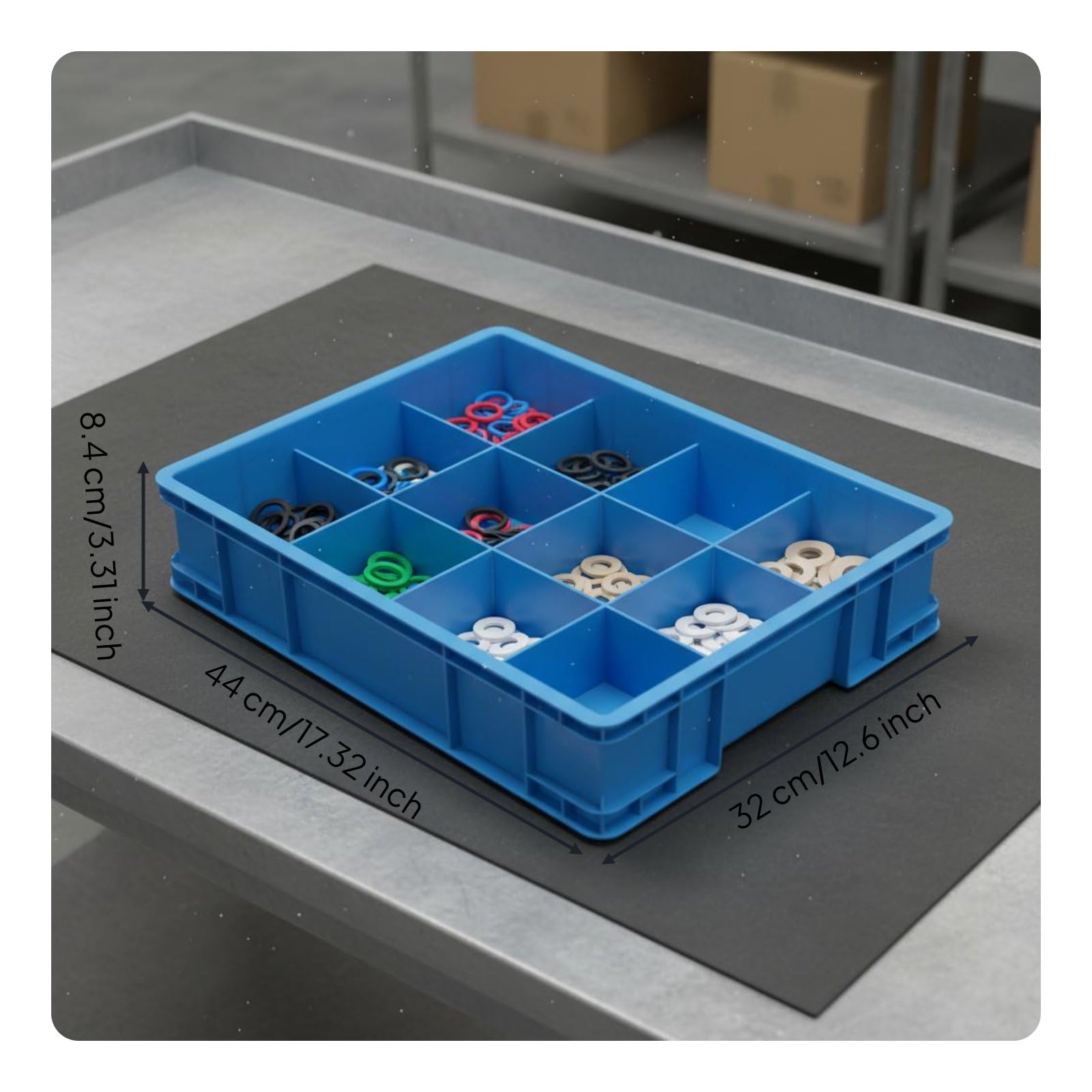 SNAPPSY Heavy Duty Hardware Organizer Bin Multiple Compartments