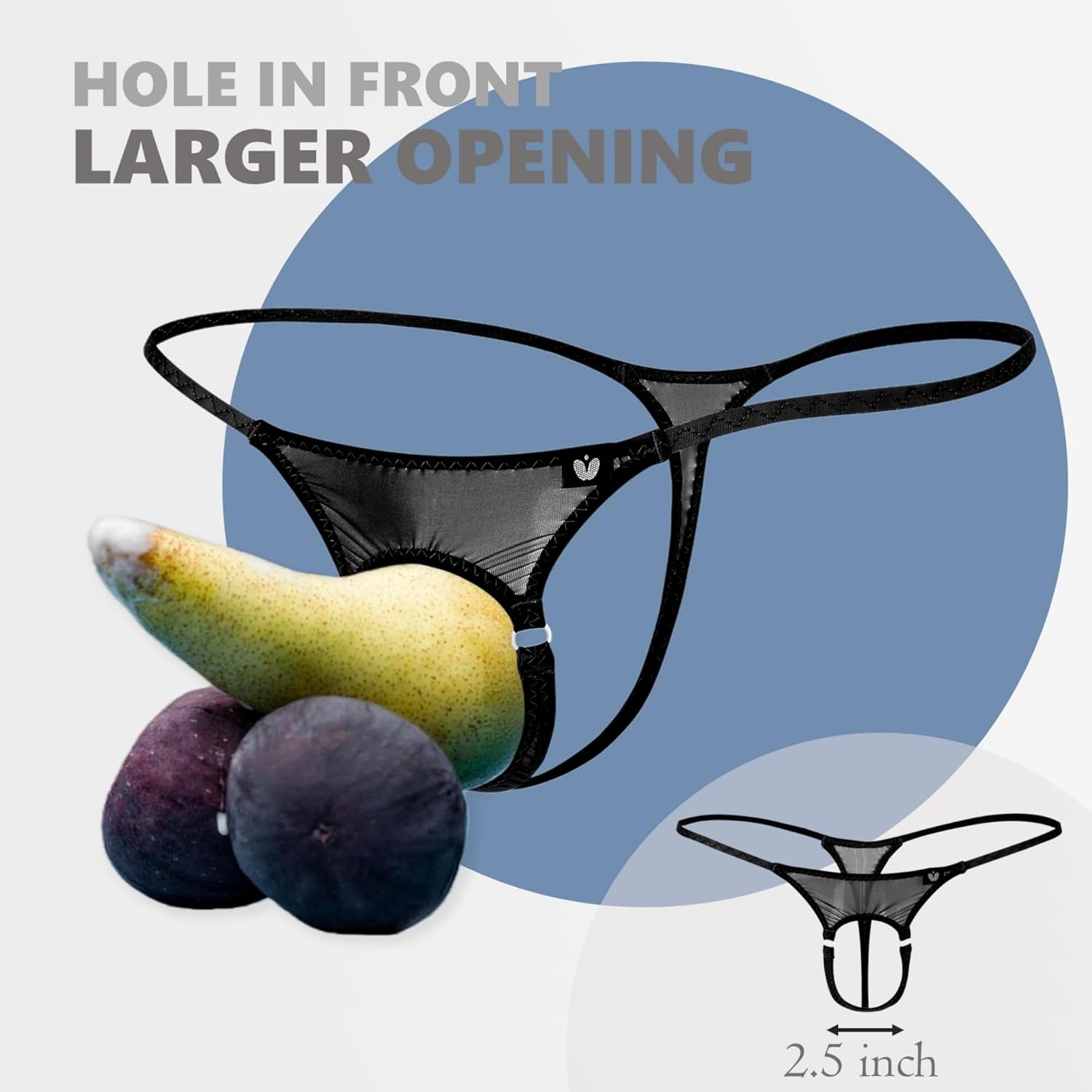 Men's Thong Underwear G-string Mens Open Front Underwear Thong Sexy Men's Lingerie - Image 2