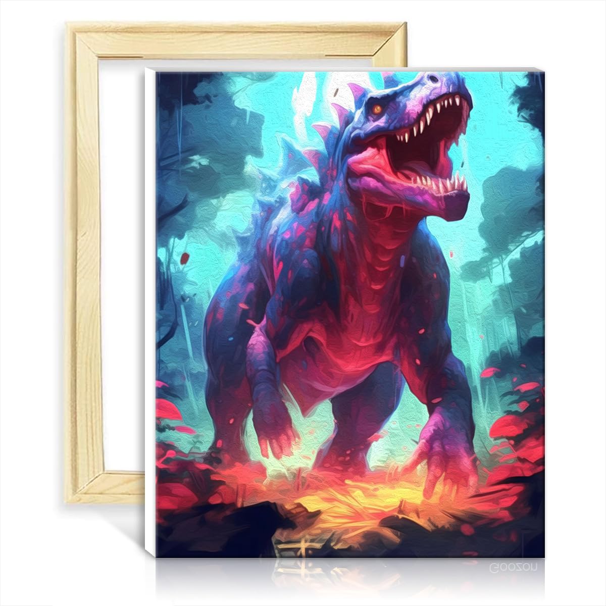 TANGFEIY Peinture à L'huile Dinosaure Féroce Peinture Par Numéros Kits