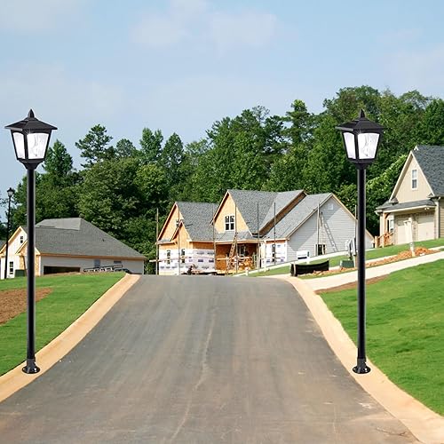 Miniatura 7 de Bridas de suelo para poste de valla de eslabones de cadena, brida de base de 3 pulgadas, anclaje sólido para fijar la valla/buzón/postes redondos