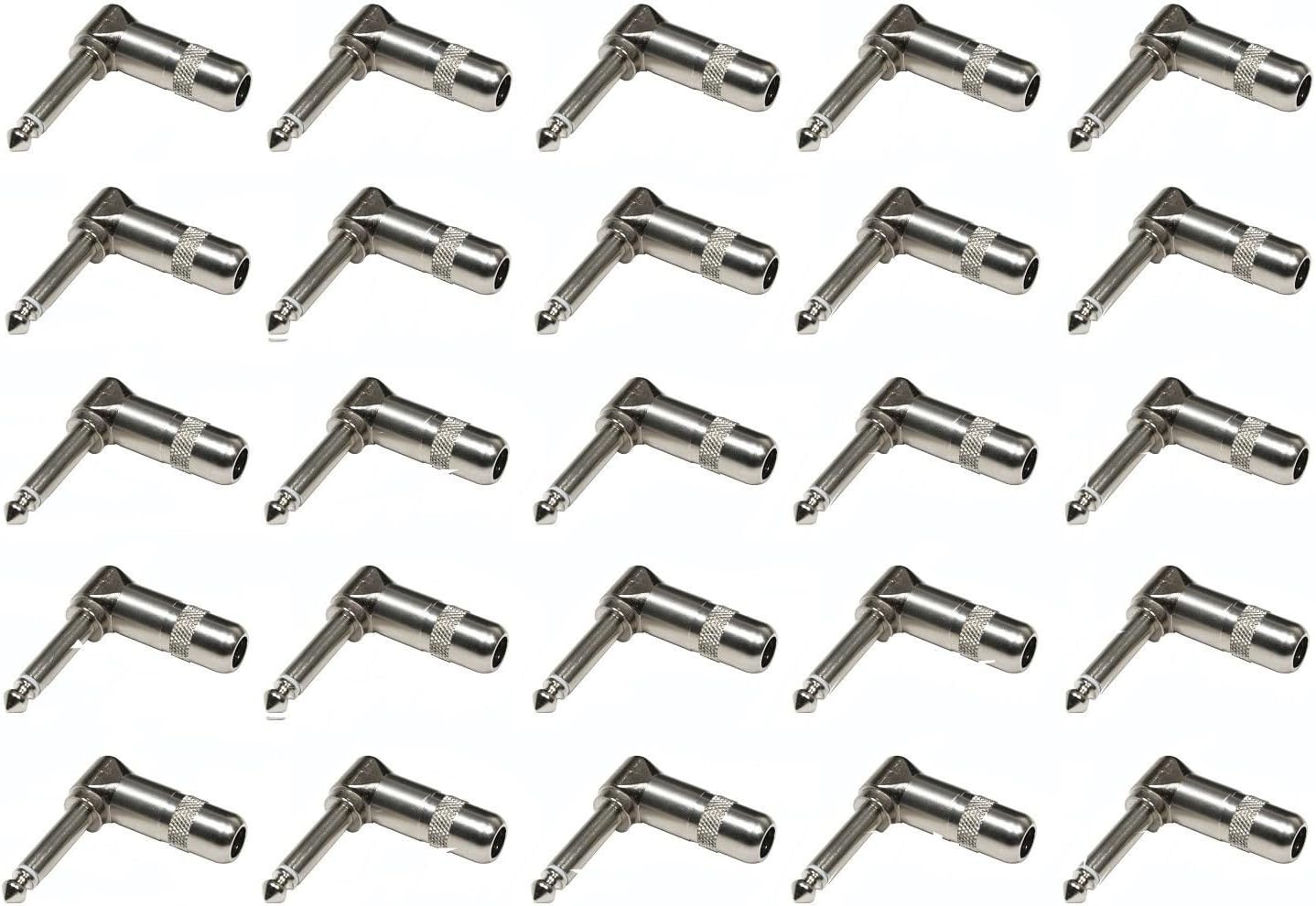 (25 Pack) SWITCHCRAFT 226 1/4" Mono Right Angle Cable Mount Plug - Solder Type