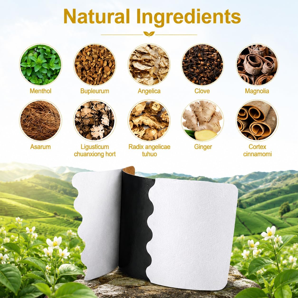 25PCS Ginger Patches Self-Heating Foot Pad Hot Compress Warm Paster for Shoulder, Neck, Hand, Back, Feet, Knee, 12 * 8cm, Natural Therapies, Ideal for Construction Worker，Elderly