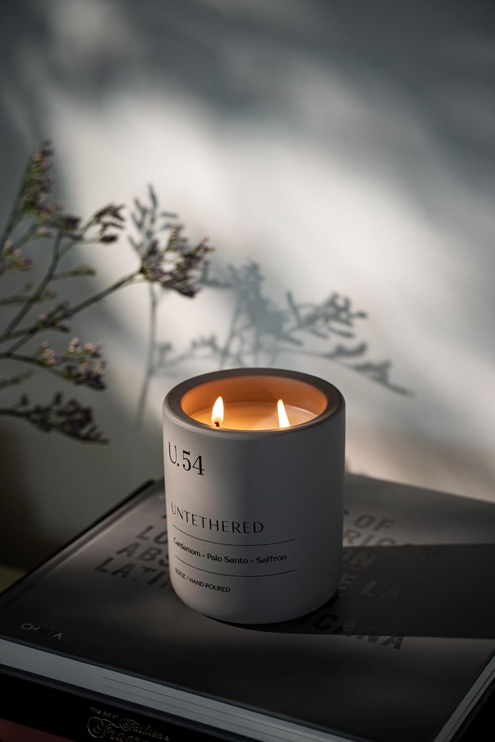 U.54 Luxury Scented Candle – Cardamom, Palo Santo & Amber | Hand-Poured in USA w/ 100% Natural Coconut & Apricot Wax | Double Wick, Long-Lasting Aromatherapy Candle for Home, Gift & Relaxing (12.5 oz) - Image 4