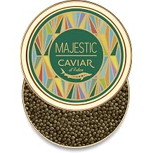 BESTSELLER Royal KALUGA Sturgeon Black Caviar - MAJESTIC Collection - 3.5 oz - 100g - Classical Malossol Taste - Amur Sturgeon Black Roe [JULY 2026]