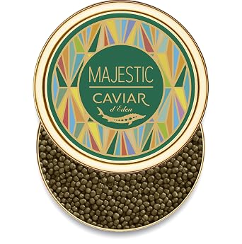 الأكثر مبيعًا Royal KALUGA Sturgeon Black Caviar - مجموعة MAJESTIC - 1.1 أونصة 30 جم - طعم مالوسول الكلاسيكي - Amur Sturgeon Black Roe [يناير 2026]