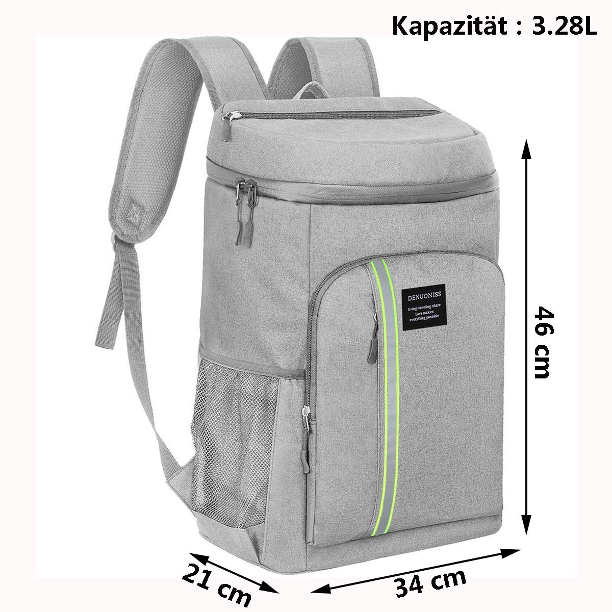 33L wasserdichter kühlrucksack mit guter Isolation kühltasche Rucksack Kühlbox Rucksack Picknickrucksack für Camping und Wandern