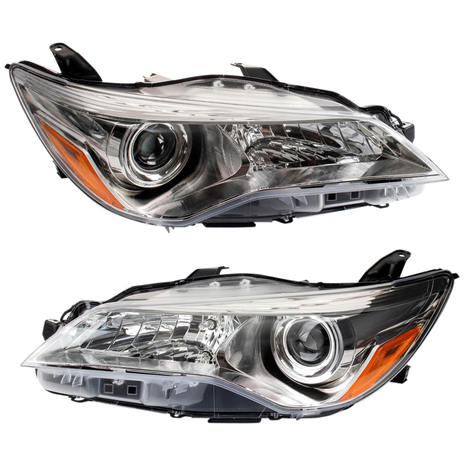 TRQ 2 Piece Headlight Assembly Set Driver &amp; Passenger Side Compatible with Toyota Camry LE XLE 2015-2017 TO2502222 TO2503222 81110-06860 8111006860 81150-06860 8115006860