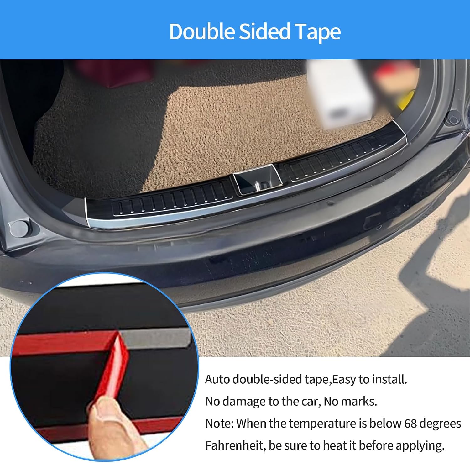 Car Accessories Compatible with Tesla Model S 2022 2023 Inner Rear Bumper Sill Plate Guard Cover Trim Door Tailgate Trunk Lid Protection Stainless Steel 1PC(Black Brushed Finish)