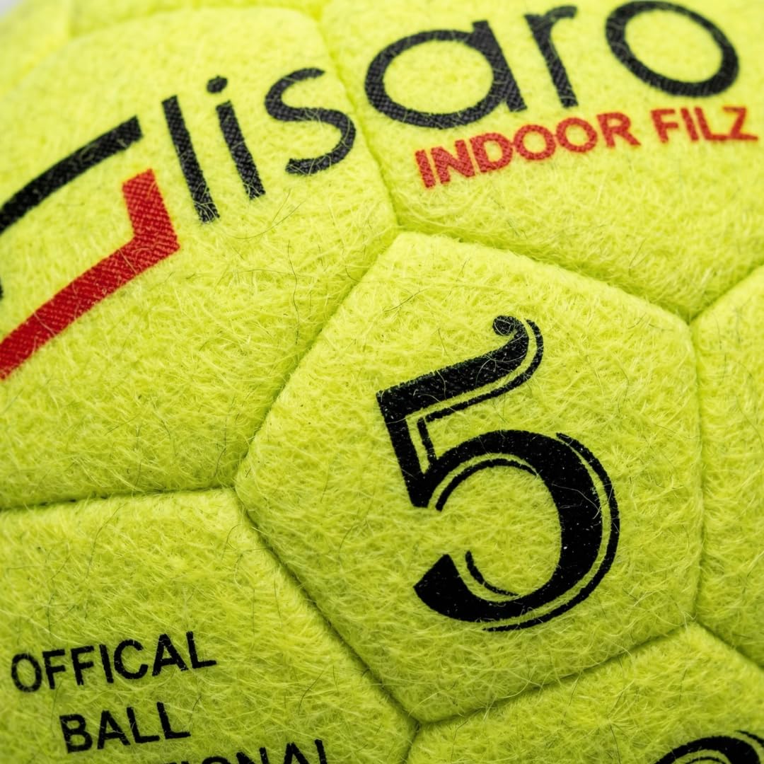 Lisaro Indoor Filz Hallenfußball Gr. 5 | Hallenball | Indoorfußball | Hallenfußball | Spielball der Extraklasse | 2 Stück