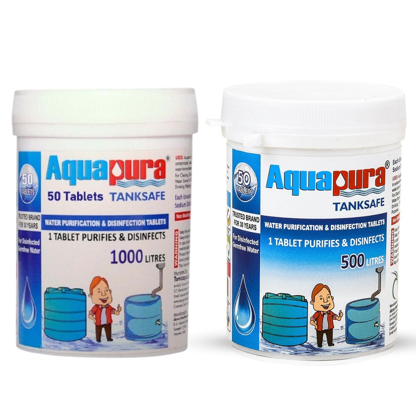 Aquapura Tanksafe Tablets for Water Purification Combo – 25x1000L + 50x500L (75 Tablets) for Water Purification, 3 Years Shelf Life & Warranty, Ideal for Overhead & Underground Tanks-image-23