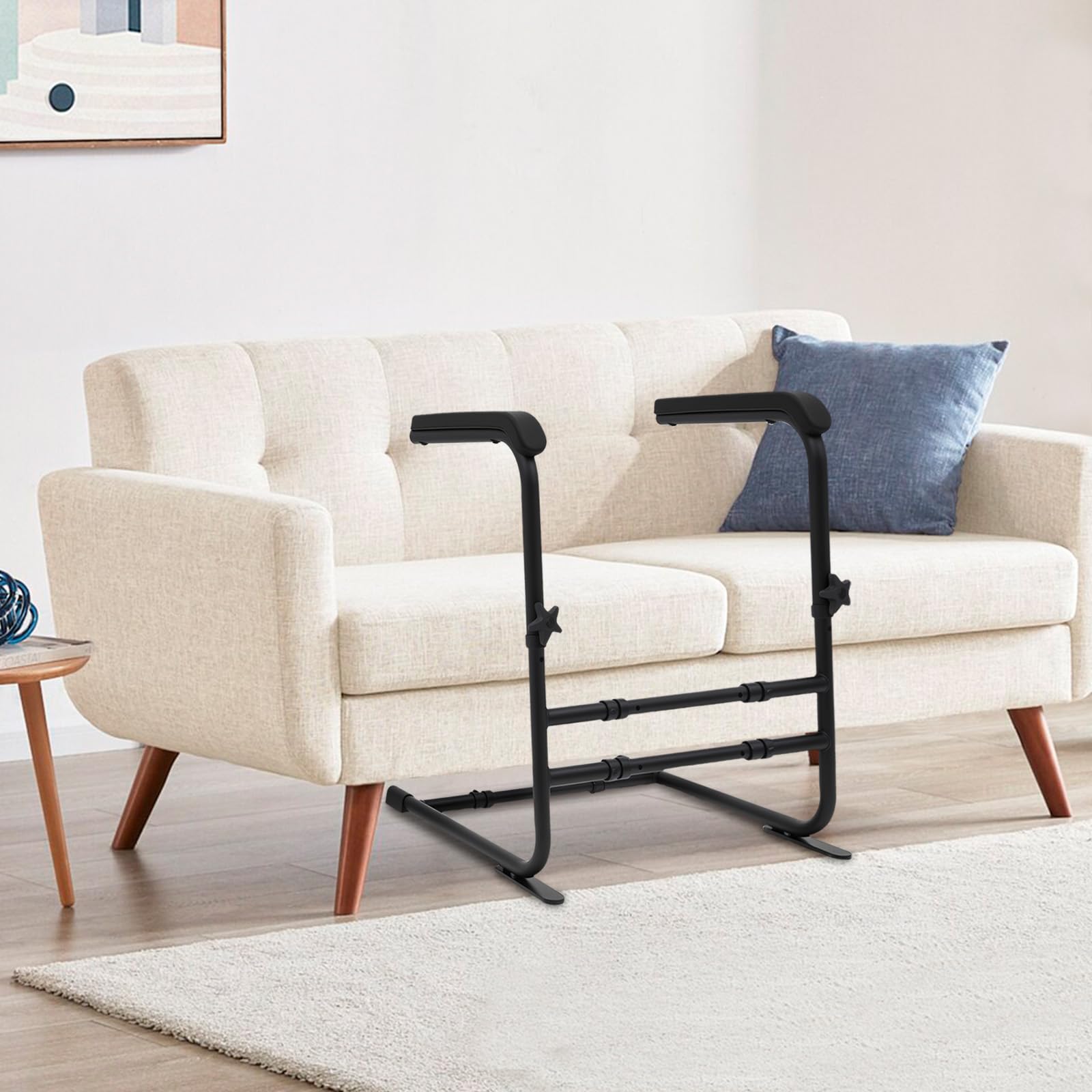 Aufstehhilfe Sofa höhenverstellbar, Couch-Hebehilfe rutschfest, Stuhl-Aufstehhilfe mit Handläufen Gehhilfe für Senioren mobilitätshilfe für den Alltag geeignet für Sofa, Sessel und Stuhl