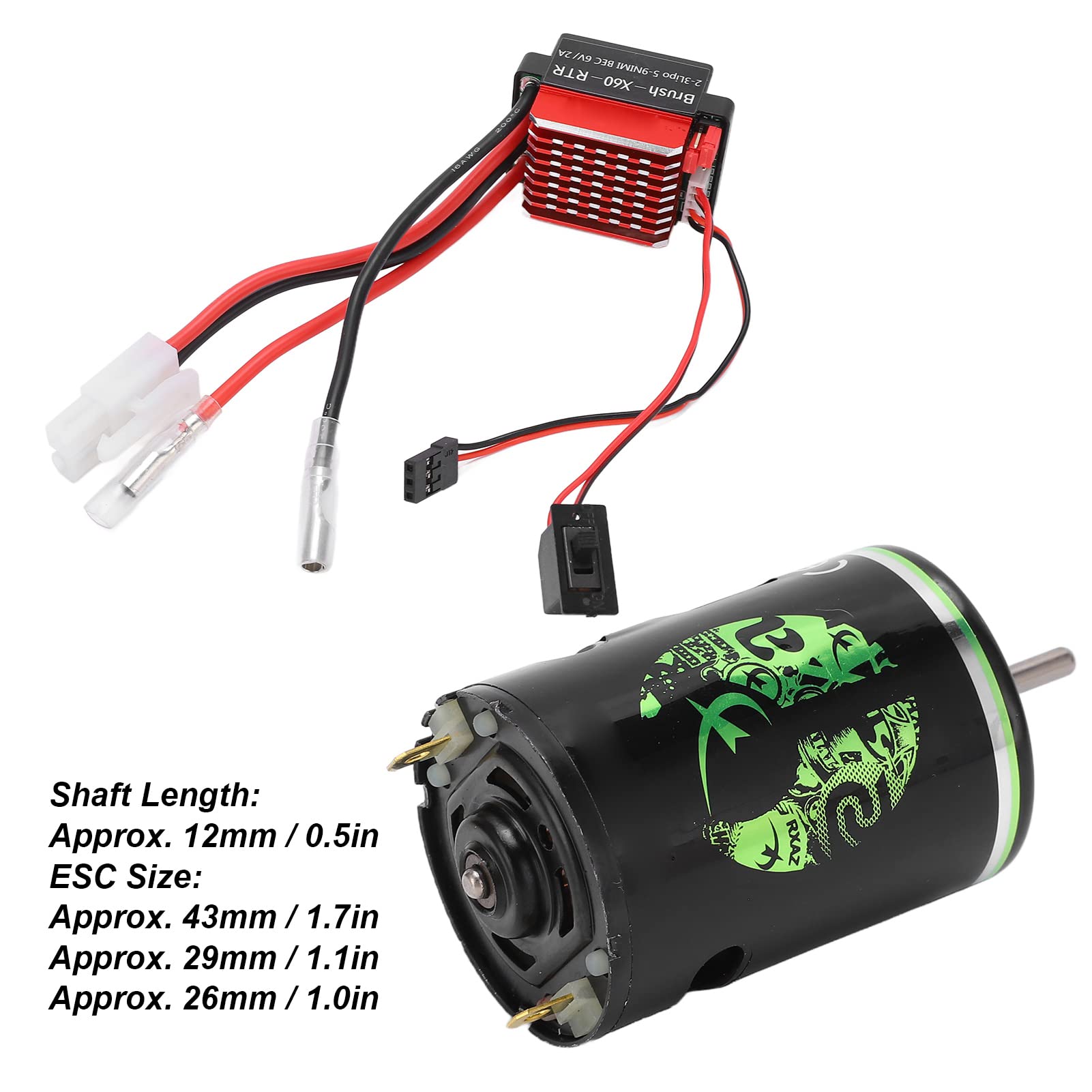 Zestaw do modernizacji silnika RC o wysokim momencie obrotowym ZenithAur, zawierający szczotkowany silnik RC Car 540 z uzwojeniami z miedzi o wysokiej czystości, zaprojektowany do (Akha)