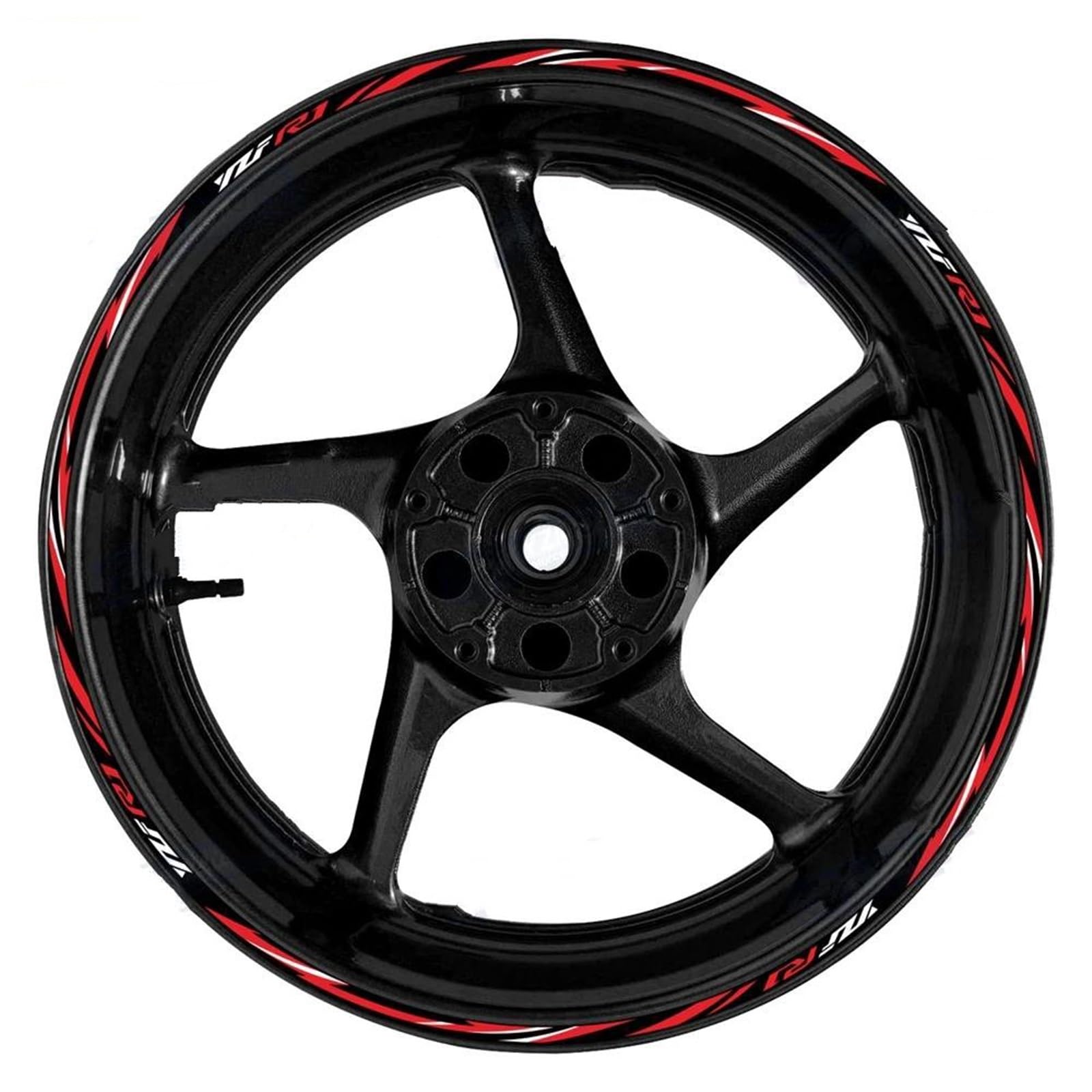 Motorcycle Front Rear Wheel Stickers Decorate Rim Motorbike Hub Tape Decal for Yamaha YZF R1(Color12)