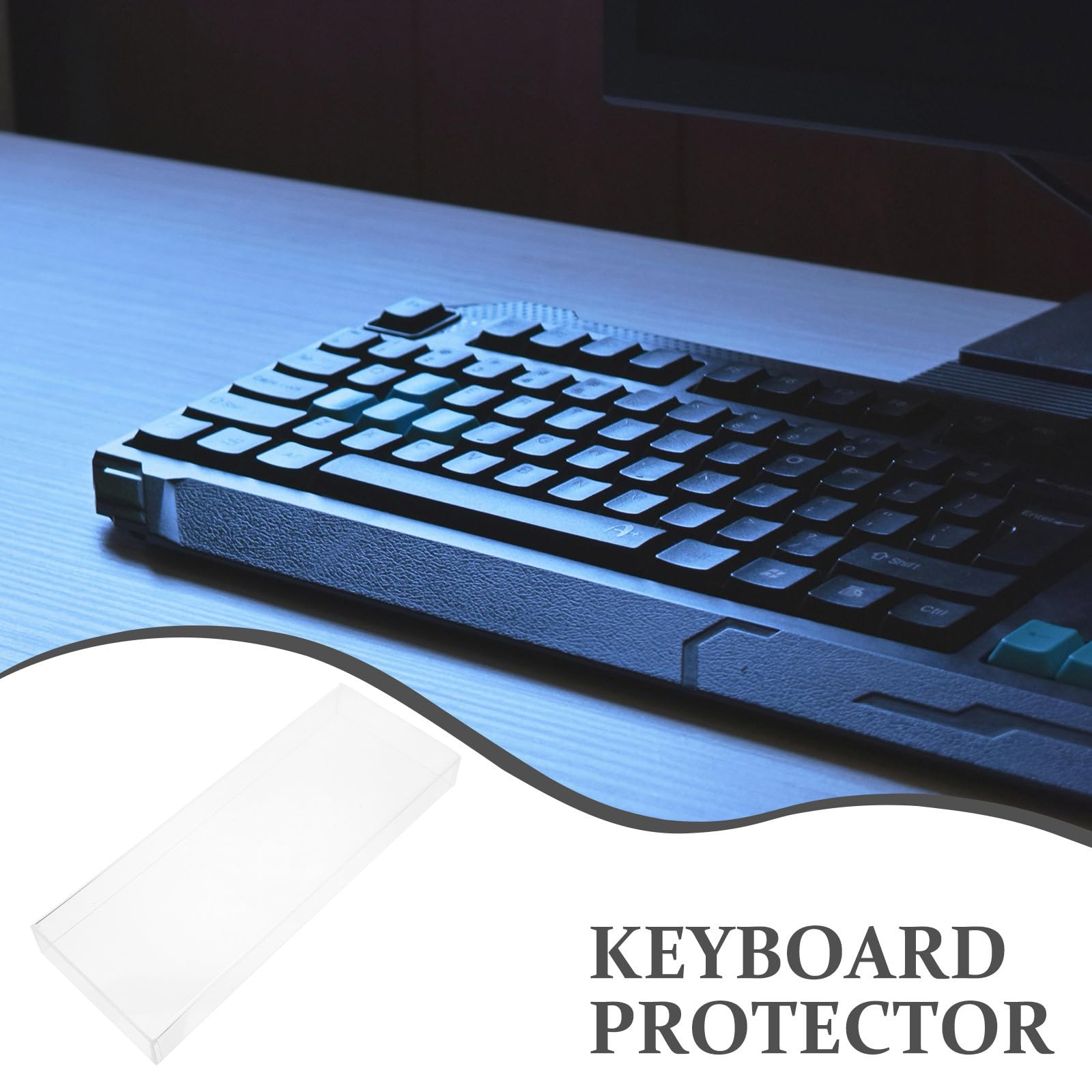 Alipis Acryl Tastaturschutz Abdeckung für Mechanische Tastaturen Transparente Staubschutz Hülle 104/108 Tasten Spritzwassergeschützt Passgenau für Gaming und Desktop Tastaturen