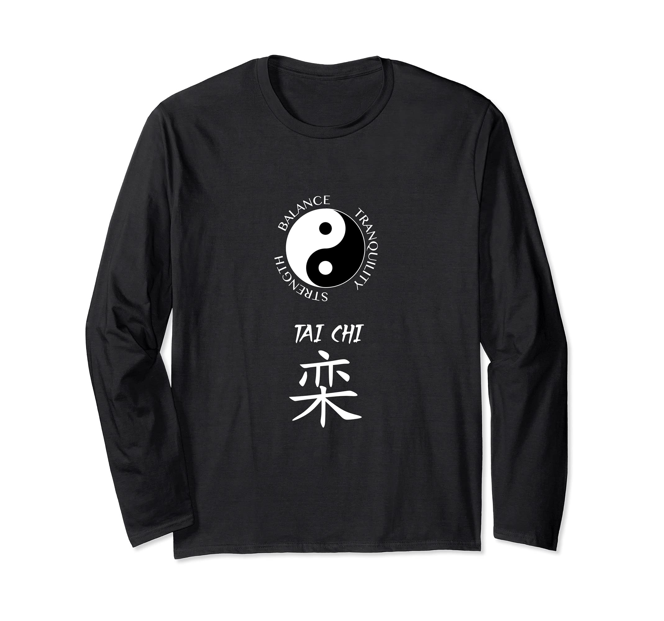 Tai Chi Design for Tai Chi Beginners or TeachersTai Chi Chuan Chinese Martial Arts Yin Yang Long Sleeve T-ShirtOEKO-TEX STANDARD 100