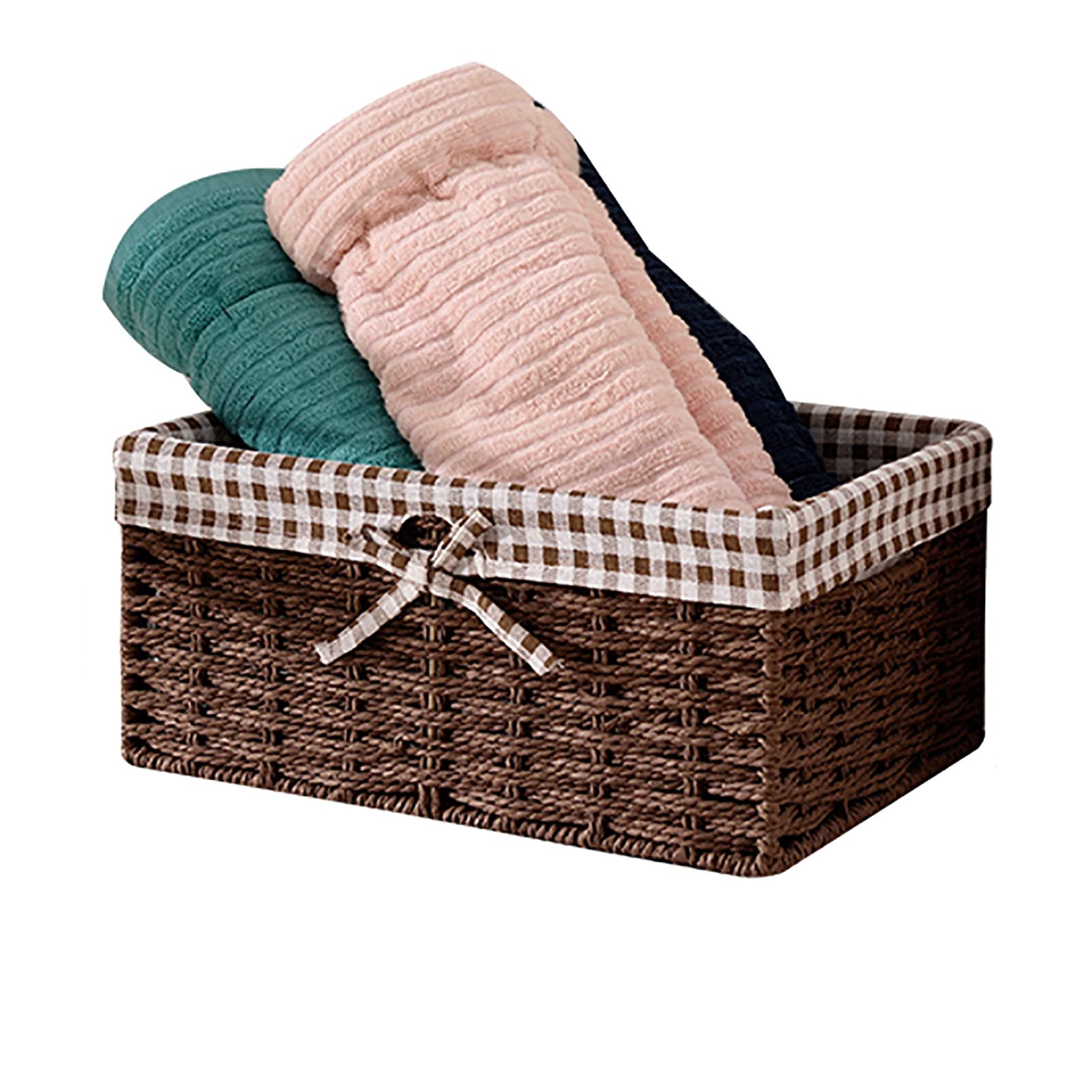 Cesto portaoggetti in tessuto per scrivania di casa per giocattoli e lingerie, 28 x 20 x 12 cm, elegante e funzionale, contenitore decorativo perfetto per il controllo del disordine