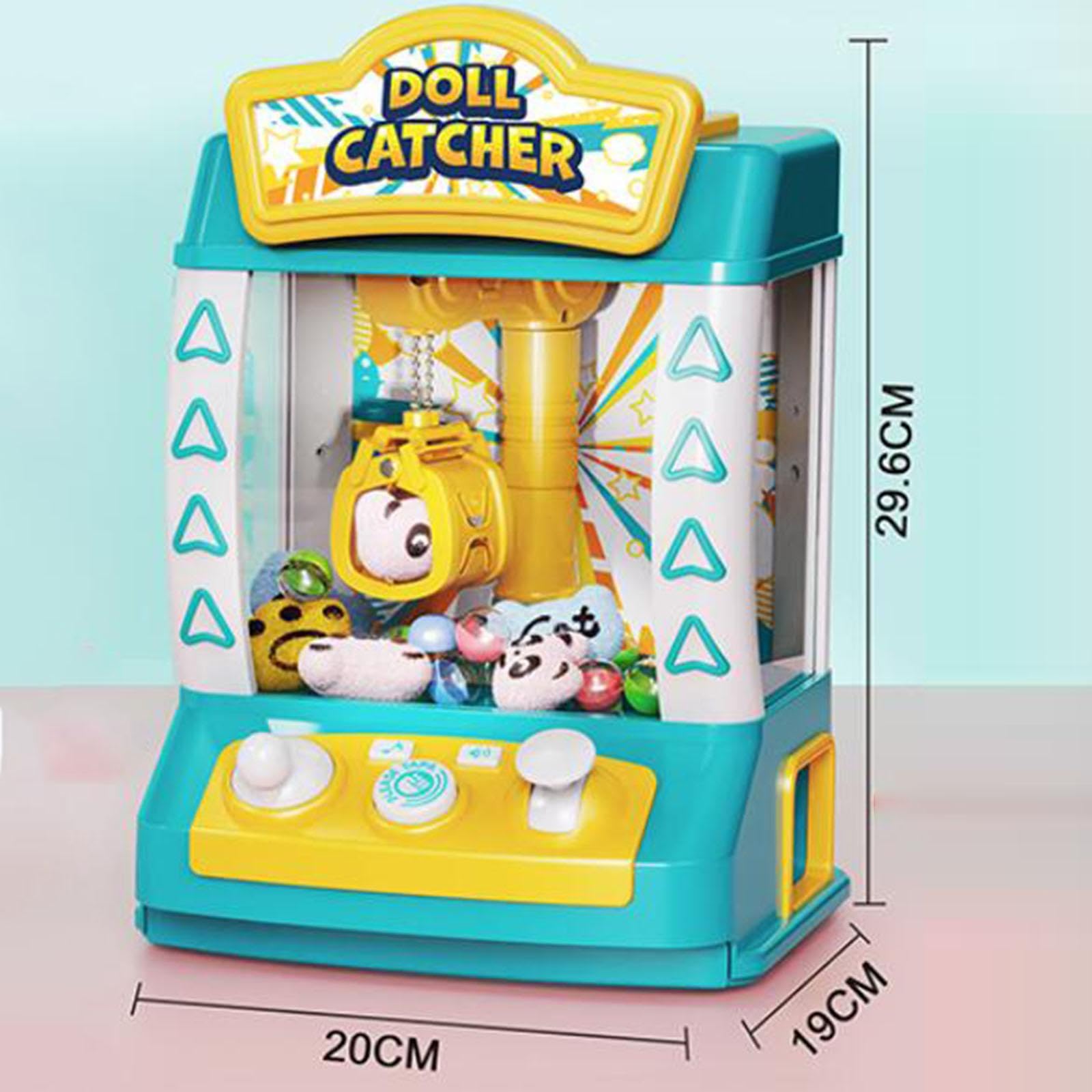 Máquina de Garra Electrónica Mini Máquinas Expendedoras Arcade Dispensador de Juguete Musical para Niños y Adultos Adecuado para Reuniones, Verde 4 Muñecas