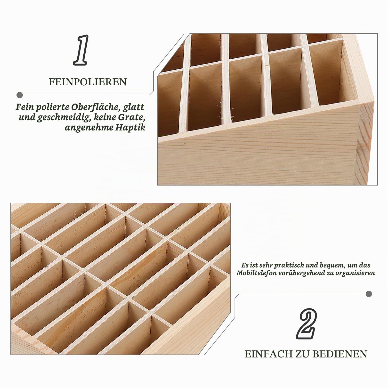 Operitacx Kasten Handy Aufbewahrungsbox Tischtelefon Telefon-display-rack Aufbewahrung Für Bleistiftpinsel Handy-rack-display Bleistift-handyhalter Holztisch Ablagetisch Hölzern Mehrere Büro