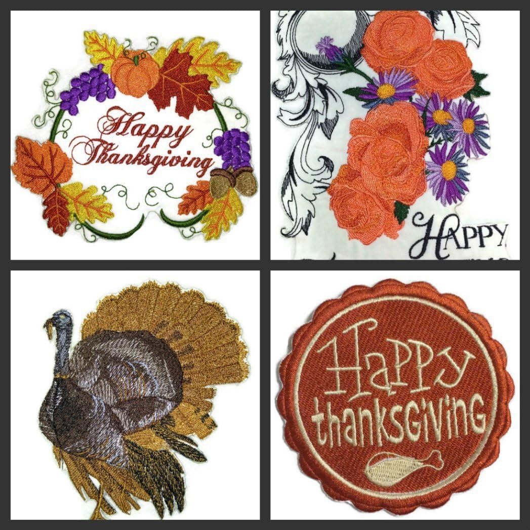 Custom and Unique Happy Thanksgiving[ Turkey ]Embroidered Iron on/Sew Patch [5.5X" *5.3"] [Made in USA]