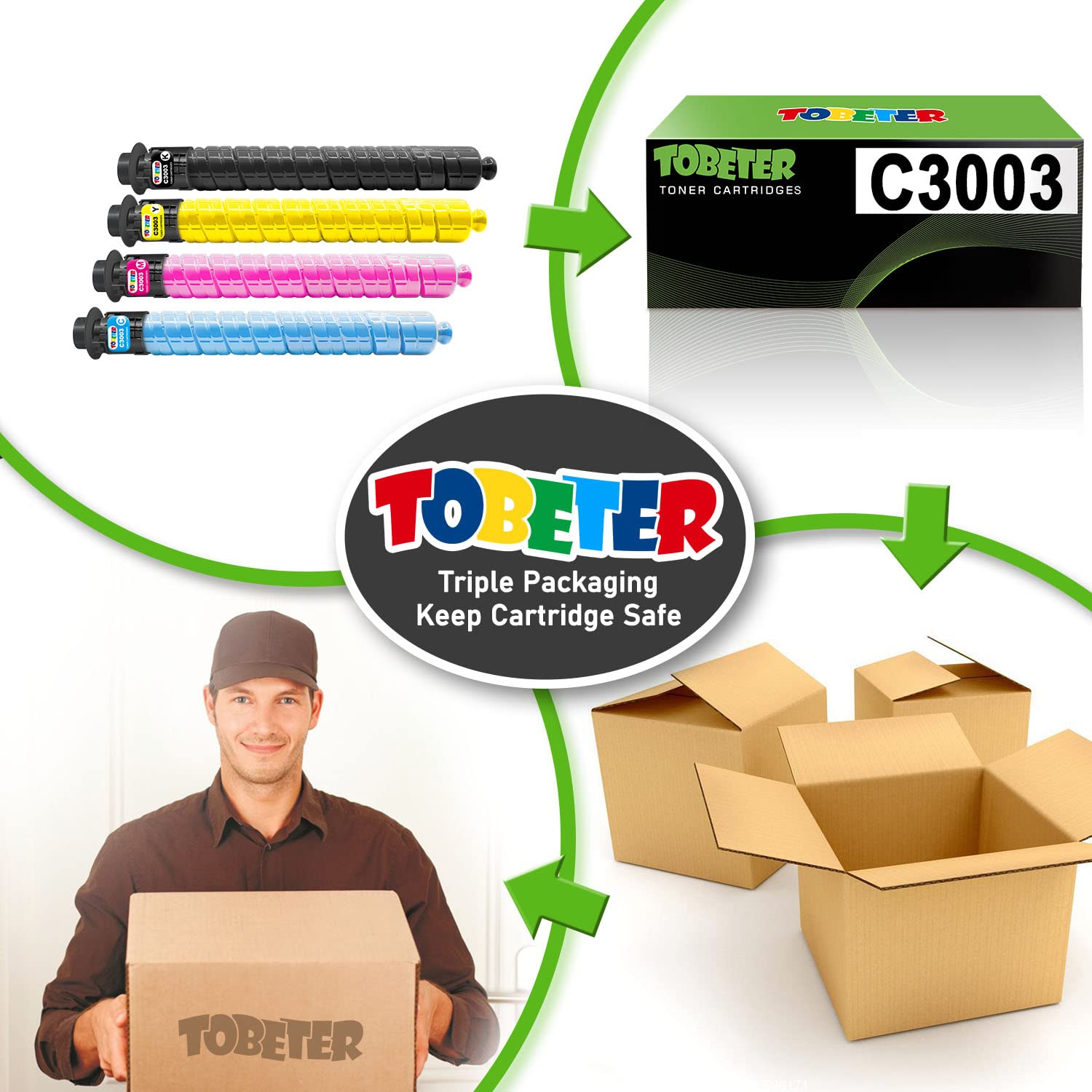 Amazon.co.jp: ToBeter 互換 MP C3003 トナー 交換用 リコー MPC3003