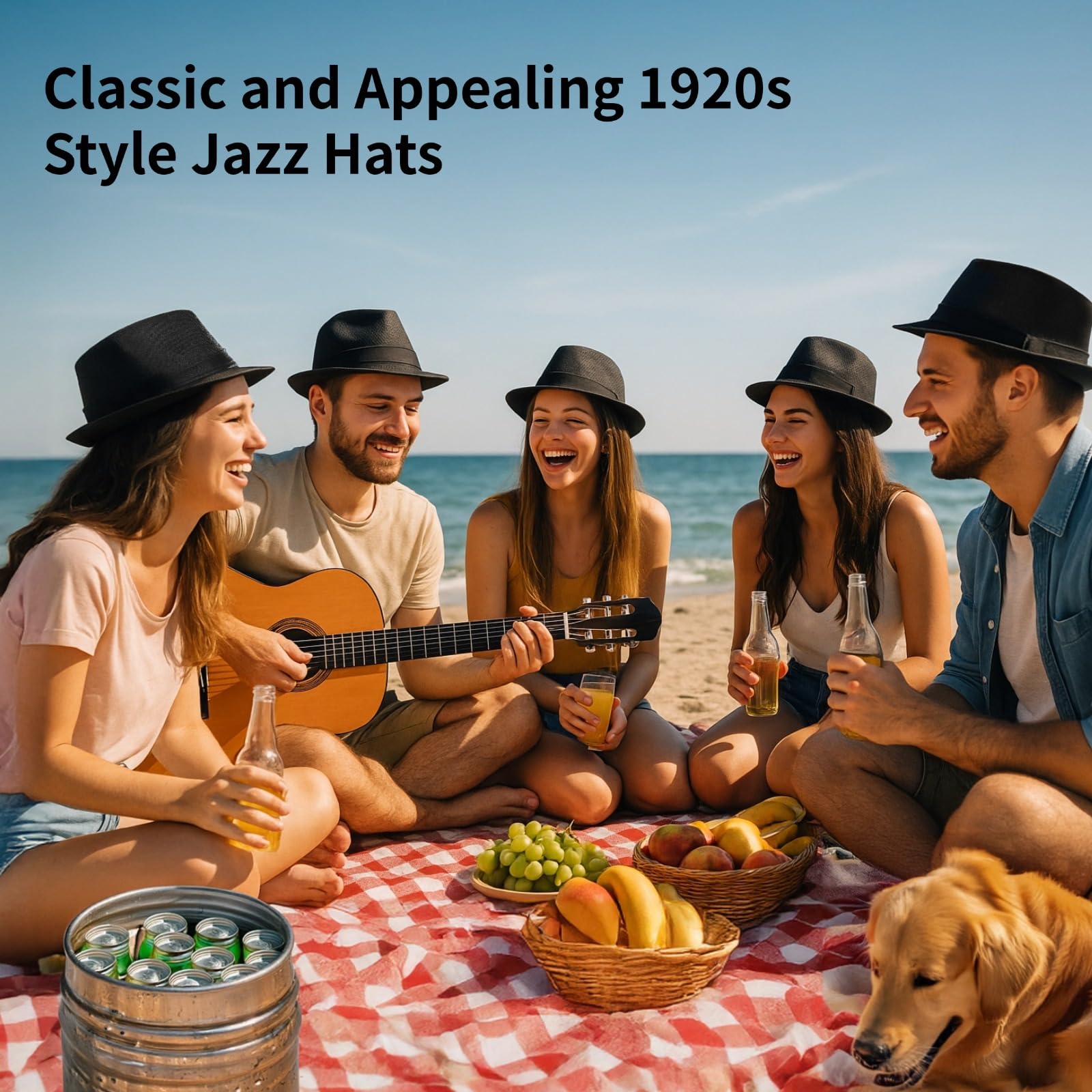 Lot de 12 chapeaux Fedora pour homme, chapeaux de jazz style années 1920, chapeaux de paille noirs avec bande en satin, chapeaux de soleil respirants pour activités de plein air, fêtes et voyages