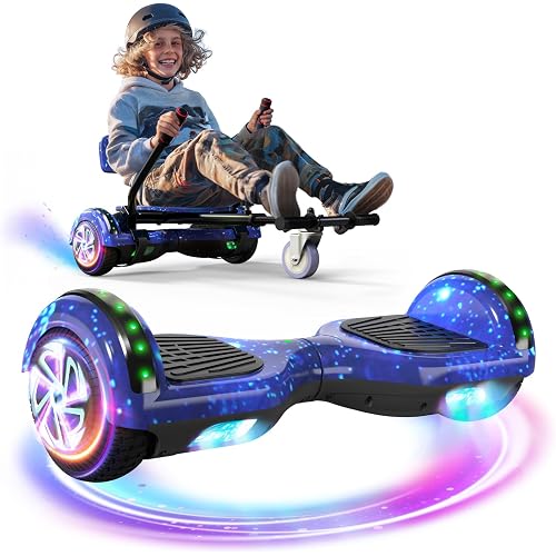 UNI SUN Hoverboard, with Seat Attachment 6.5" All Terrain Scooter 7.5 MPH