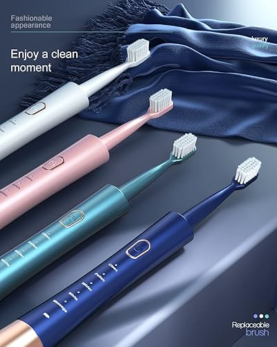 Miniatura 6 de IPX7 Sonicare - Cepillo de dientes eléctrico impermeable Sonicare, carga rápida de 2 horas con recordatorio de tiempo inteligente, 5 modos, 8