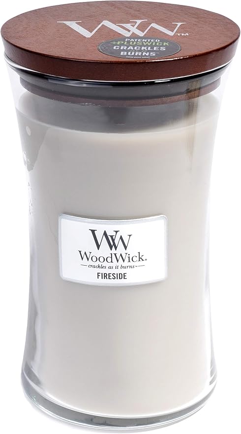 WoodWick Hourglass Scented Candle, Fireside, Large, 21.5 oz.