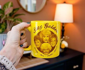 The Golden Girls Stay Golden Gold Ceramic Mug | BPA-Free Coffee Cup For Espresso, Tea | Holds 20 Ounces