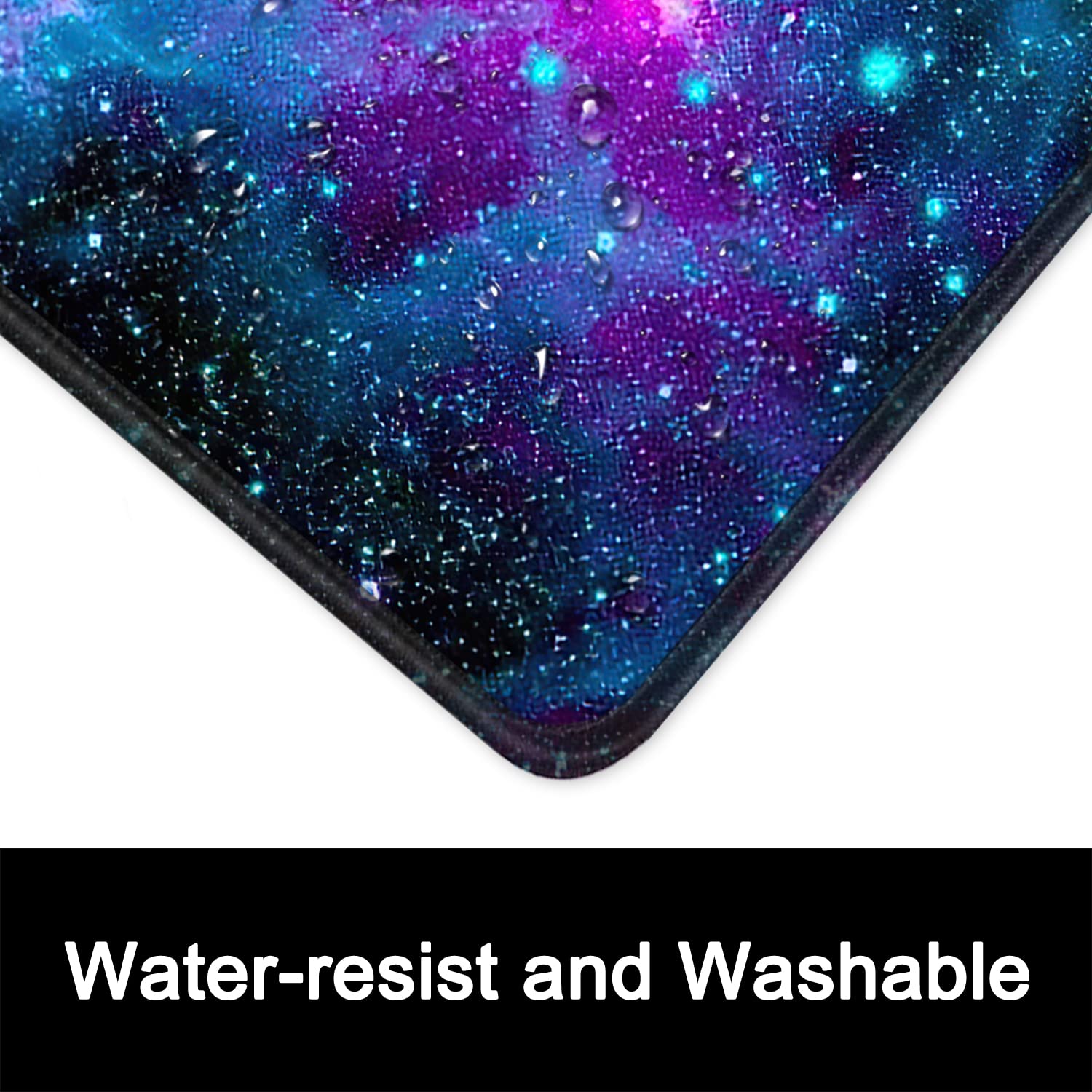 ITNRSIIET Mauspad mit Rutschfester Gummiunterseite, genähter Rand, Premium-strukturiert, wasserdichtes Gaming-Mauspad für kabellose Maus, Computer, Laptop, Büro, 260 x 210 mm, Nebula Galaxy - 5