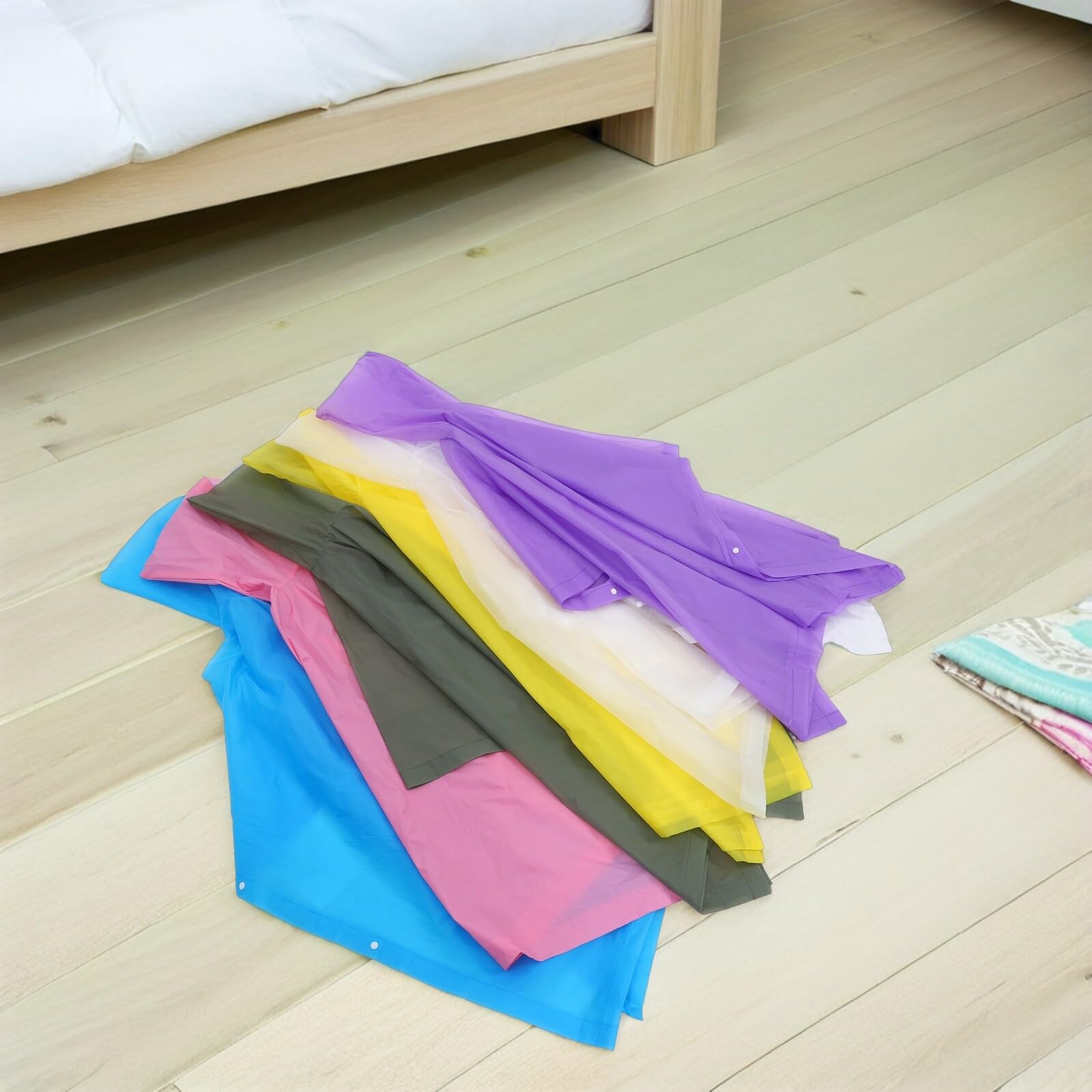OUNONA Poncho de Lluvia de Viaje Portátil Pvc 6 Piezas para Exterior
