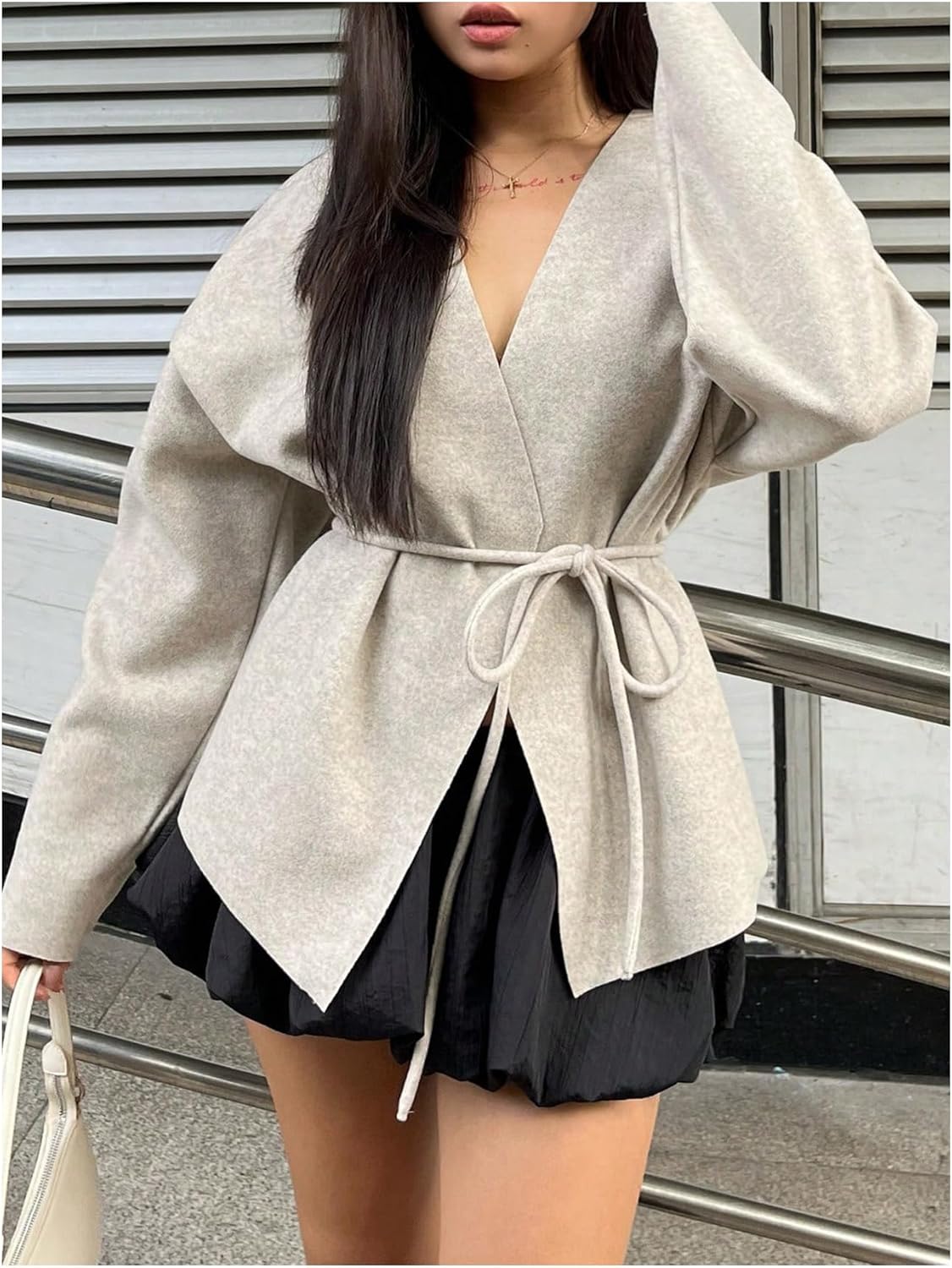 Verdusa Women's Fall Clothes Cardigan Sweaters Wrap Sweater Long Sleeve Tie Knot Sweaters Outerwear - Image 4