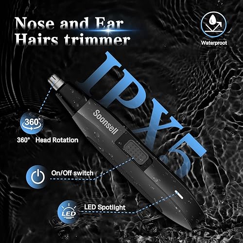 Miniatura 5 de Soonsell Manscape - Cortadora de barba para hombres, afeitadora de pelotas, cortapelos de nariz, maquinilla de afeitar eléctrica, cortadora de pelo