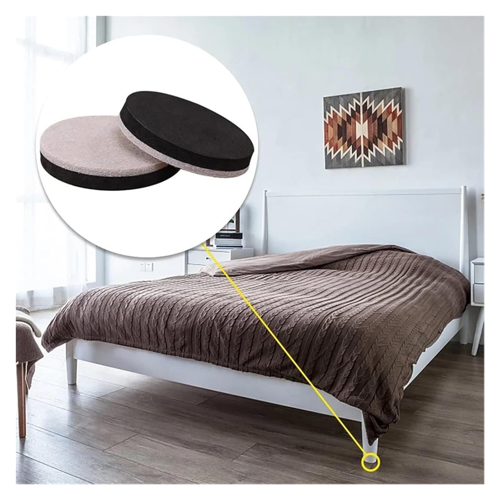100 Almohadillas deslizadoras for Muebles de Fieltro Grueso, Resistentes, for Superficies duras, for sillas, sofás, Patas y Protectores de Suelo for alfombras y Suelos de Madera.