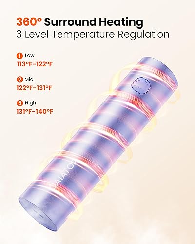 Miniatura 8 de Gaiatop Calentadores de manos recargables, calentador de bolsillo portátil eléctrico, calentador de manos recargable, terapia de calor, grandes