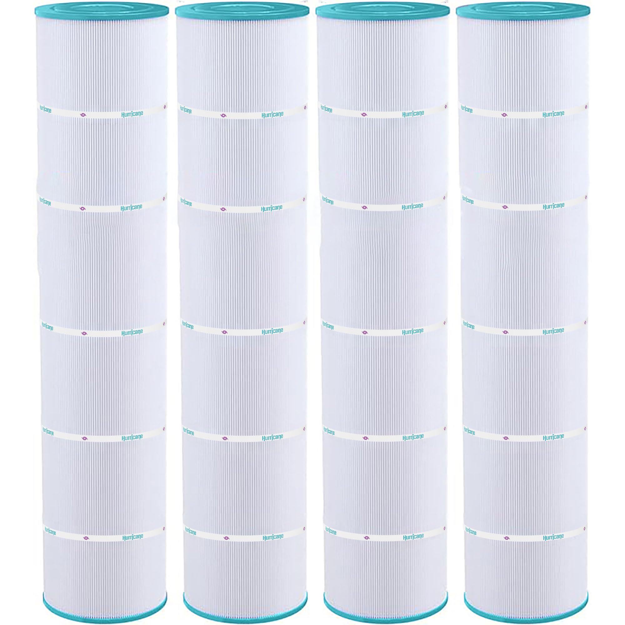Hurricane Filters 4 Pack HF7482-04 Advanced Pool Filter Cartridge - Replacement for PJAN145, Unicel C-7482, Filbur FC-0820, Jandy Industries CL580, CV580