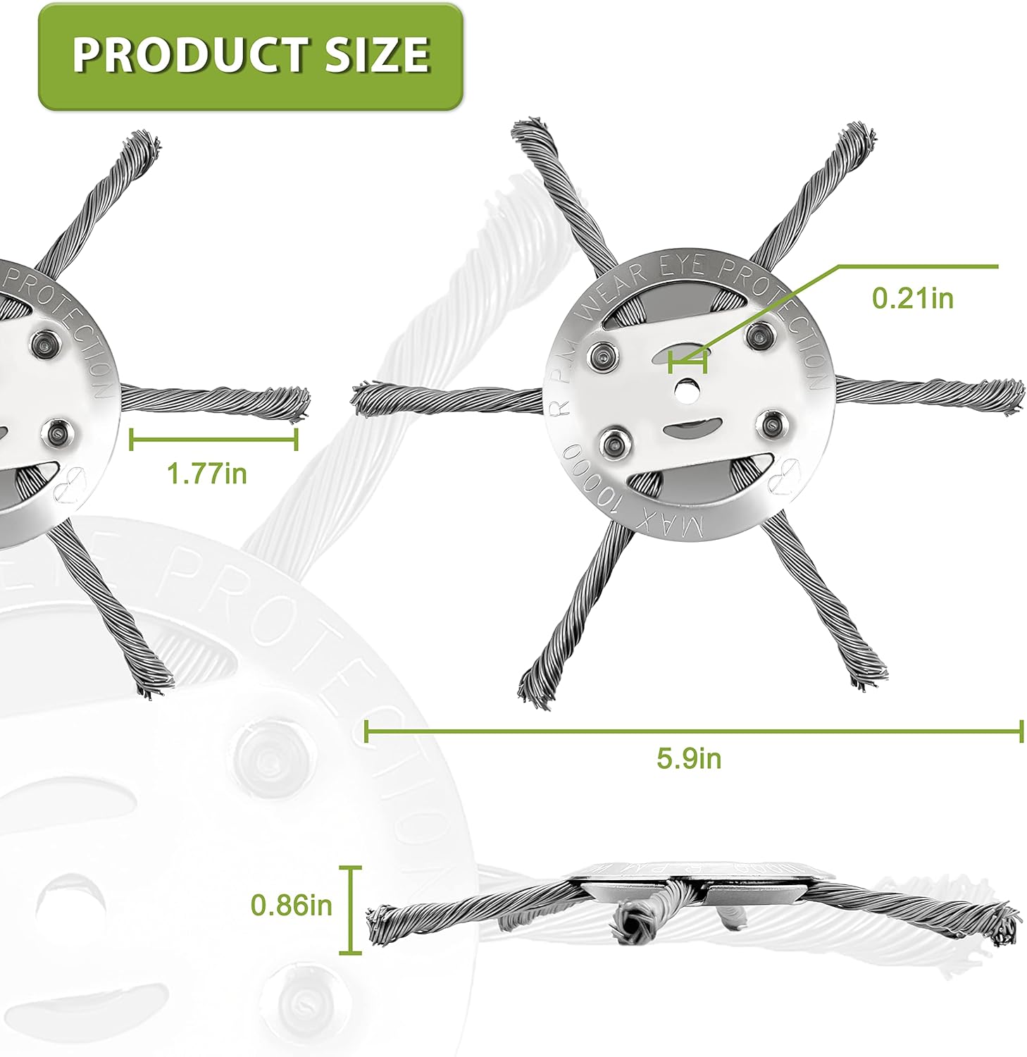 Buy SORANGEUN 6inch Wired Trimmer Blade,Upgraded Indestructible Weed