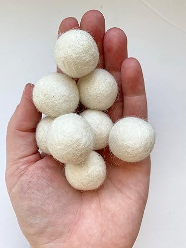 Miniatura 2 de 2.5 cm handmade felt balls - Wholesale Bulk Quantity 50 - Ombre Gradient Colors French Blue, Dutch Blue, Baby Blue, White - 100% Wool Poms for