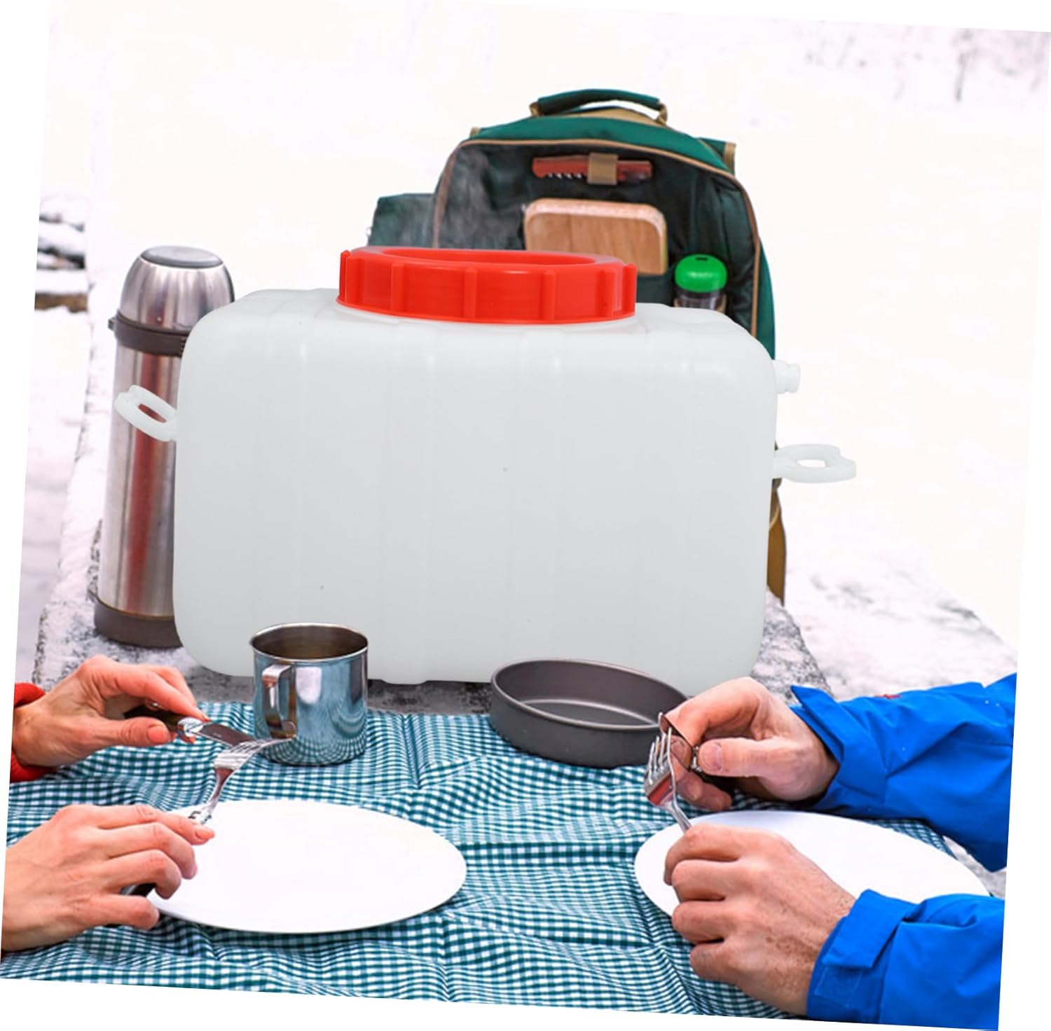 Horizontal Water Storage Tank with Valve Hdpe Liquid Container for Camping Rv Trips and Household Use Practical Water Carrier for Various Needs