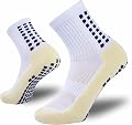 BOLDSTUFF 1 Pair Athletic Grip Socks for Men & Women | Crew Length, Hi-Tech Performance Anti-Slip Rubber Grip, Thick Cus
